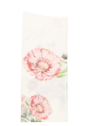 Open YY floral tights - White