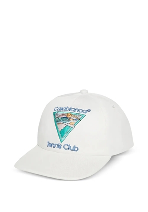 Casablanca embroidered cap hat - White