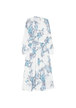 Marella Formica floral belted midi dress - Blue