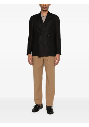 Herno pleated straight trousers - Brown