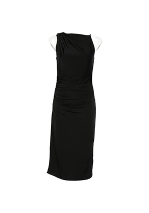 Marella draped midi dress - Black