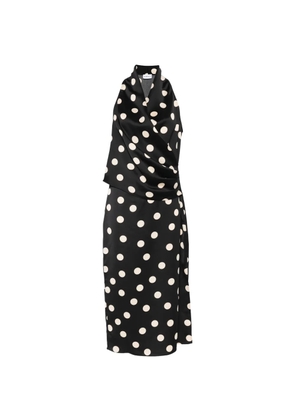 Marella polka-dot halterneck midi dress - Black