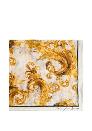 Versace Jeans Couture baroque print scarf - White