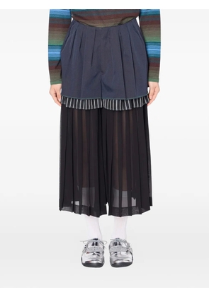 Kolor pleated palazzo pants - Blue