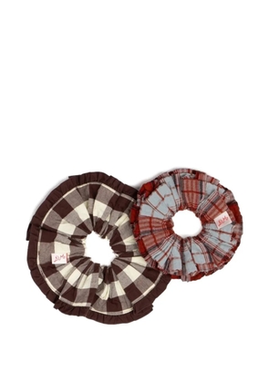 DAMSON MADDER checked scrunchie - Brown