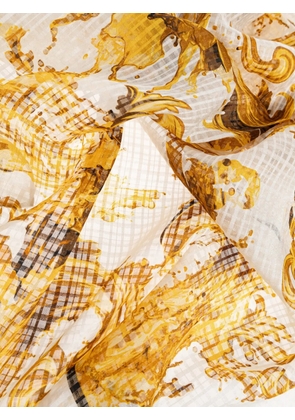 Versace Jeans Couture baroque print scarf - White