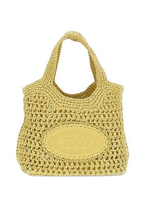 Tod's logo-patch tote bag - Yellow