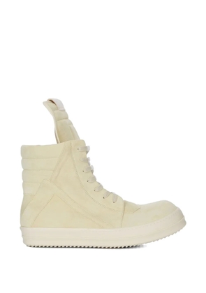 Rick Owens Geobasket zip leather sneakers - Neutrals