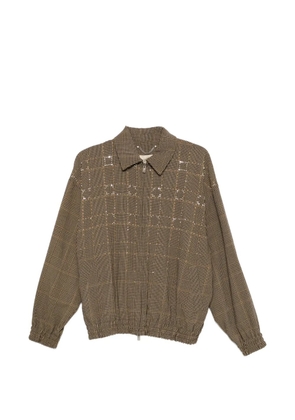 Golden Goose checked embellished jacket - Brown