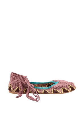 KASHURA High crochet ballet flats - Pink