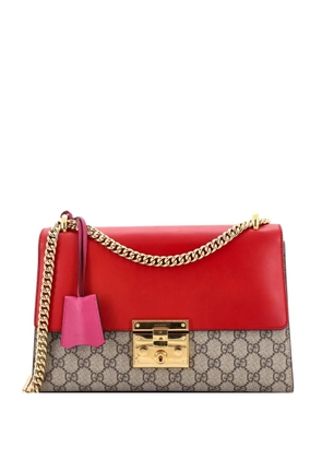 Gucci Pre-Owned Padlock GG Coated Canvas and Leather Medium shoulder bag - Brown