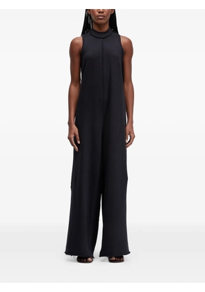 Osklen high-neck frayed jumpsuit - Black
