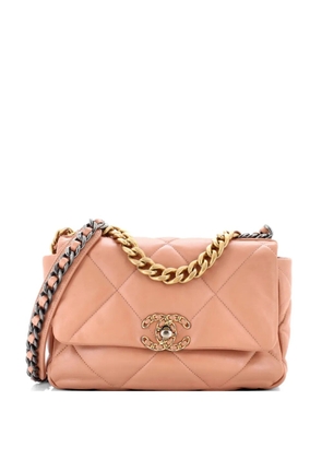 CHANEL Pre-Owned 19 Flap Bag Quilted Leather Medium crossbody bag - Neutrals