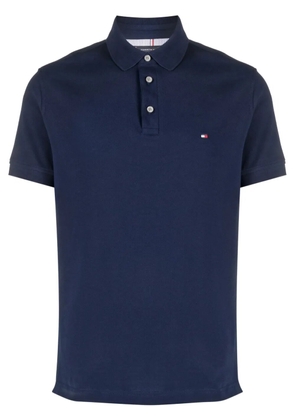 Tommy Hilfiger logo-patch piqué polo shirt - Blue