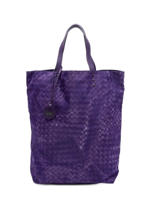 Bottega Veneta Pre-Owned 2012-2025 Nylon Intrecciolusion Vertical tote bag - Purple