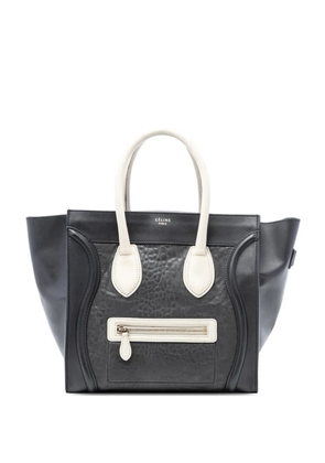 Celine Pre-Owned 2011 Mini Embossed Calfskin Luggage Tote handbag - Black