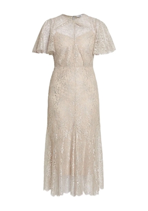 ERDEM short-sleeve midi dress - Neutrals