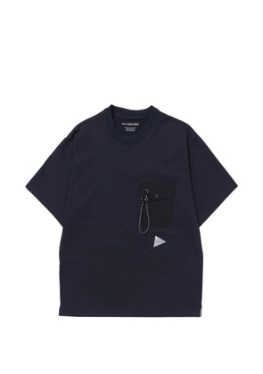 and Wander chest pocket T-shirt - Blue