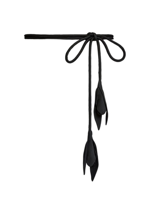 ERDEM flower wrap belt - Black