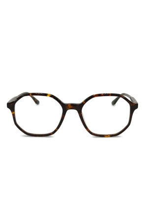 Peter And May geometric-frame glasses - Brown
