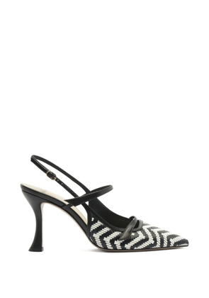 Alexandre Birman Tita zig raffia strap pumps - White