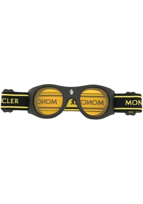Moncler Eyewear logo-print ski-goggles - Yellow