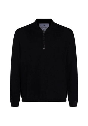 SEVEN GAUGE half-zip polo shirt - Black