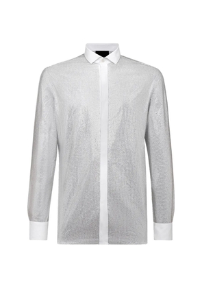 Philipp Plein crystal platinum cut shirt - Silver