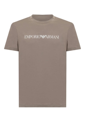 Emporio Armani logo-motif T-shirt - Brown