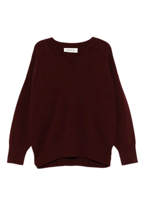 Róhe v-neck knitted jumper - Red