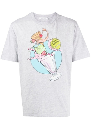 Maison Kitsuné graphic-print cotton T-shirt - Grey
