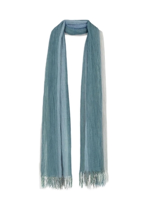 Giorgio Armani ombre fringed scarf - Blue