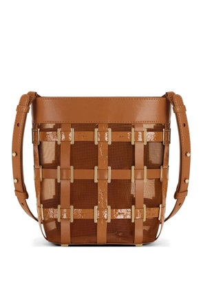 Elisabetta Franchi woven leather tote bag - Brown