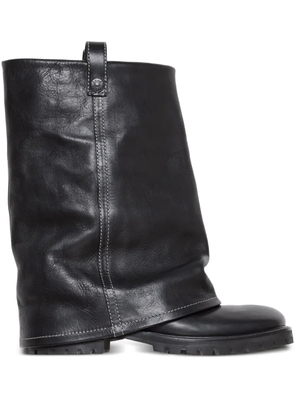 Acne Studios slouch calf leather boots - Black
