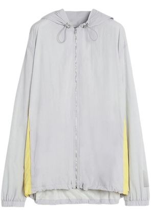 Lanvin x Future two-tone zip-up hoodie - Grey