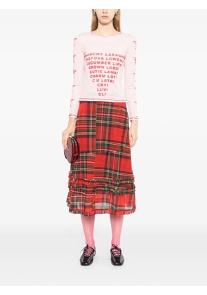 Chopova Lowena text print top - Pink