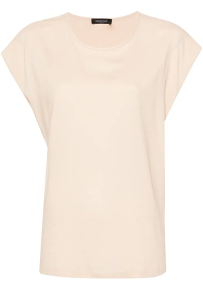 Fabiana Filippi bead-embellished crepe T-shirt - Pink
