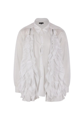 Comme des Garçons Homme Plus ruffled shirt - White