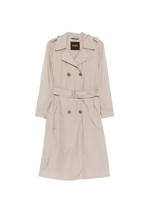 Moorer Cleopatra belted double-breasted trench coat - Neutrals