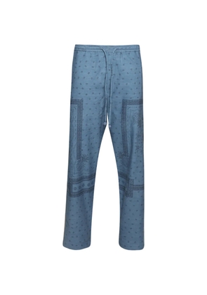 Baziszt Ranch bandana-print trousers - Blue