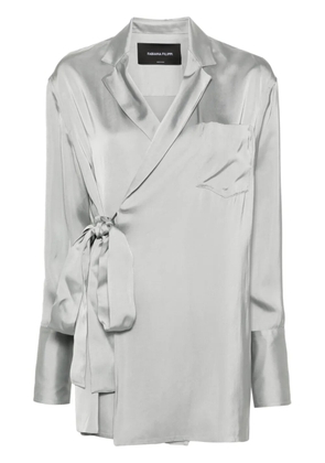 Fabiana Filippi poplin shirt jacket - Grey