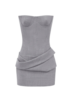 Alex Perry cupped draped mini dress - Grey