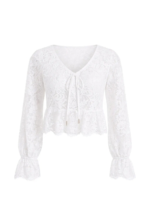 Michael Michael Kors lace V-neck top - White