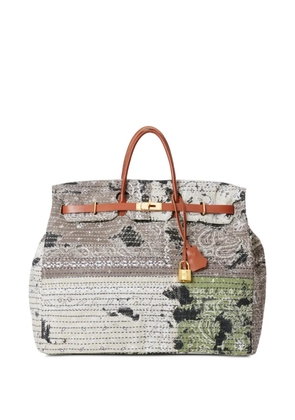 Paris Laundry camouflaged-bandana patchwork holdall - Grey