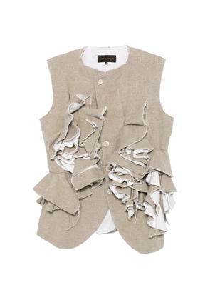 Comme Des Garçons ruffled waistcoat - Neutrals