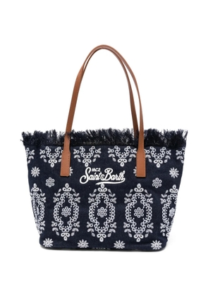 MC2 Saint Barth City fringed floral tote bag - Blue