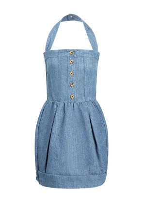 Patou corset denim mini dress - Blue