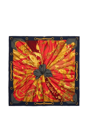 Hermès Pre-Owned Soleil-printed silk scarf - Red