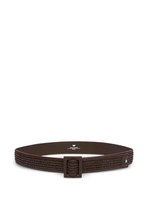 Weekend Max Mara square-buckle woven belt - Brown
