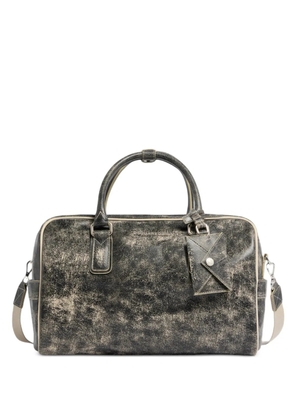 DSQUARED2 cracked-leather duffle bag - Grey